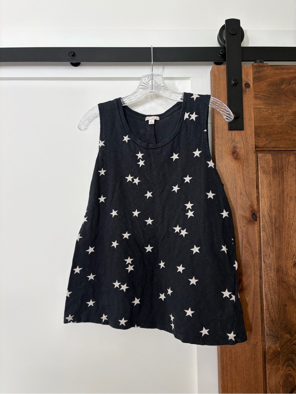 gap 100% cotton navy blue star print tank top
